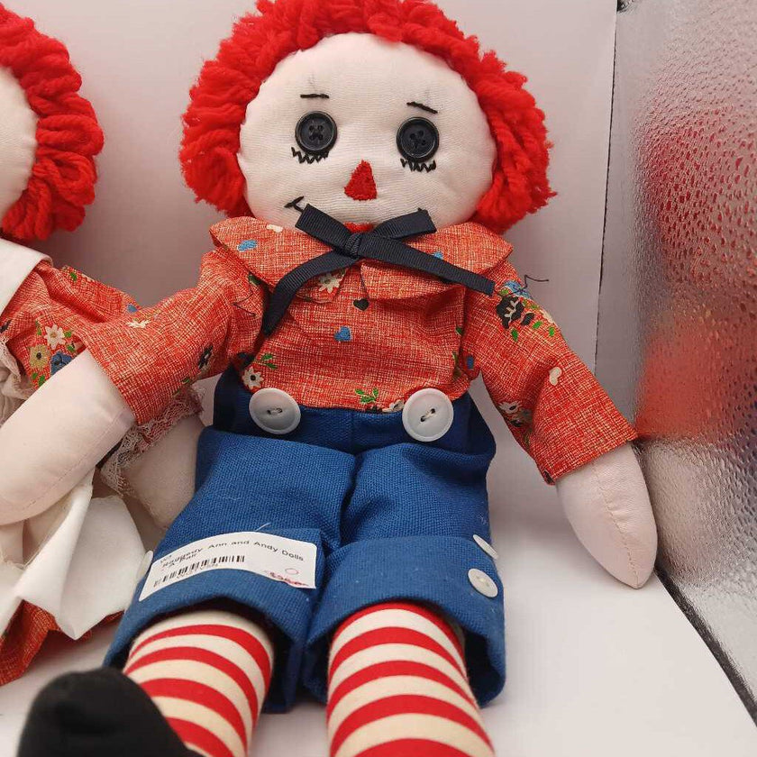 Raggedy Ann and Andy Dolls - A Pair