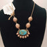 Sterling silver, Turquoise and Pink Opals Necklace