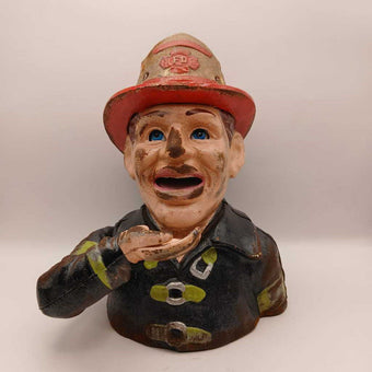 Cast Iron Fireman Bank