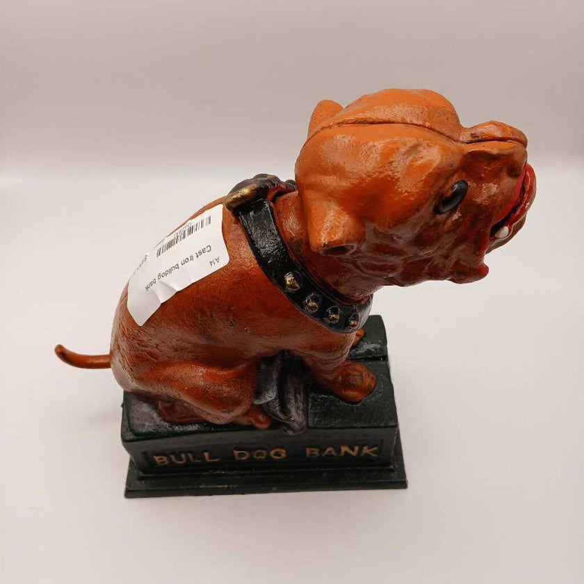 Cast iron bulldog bank