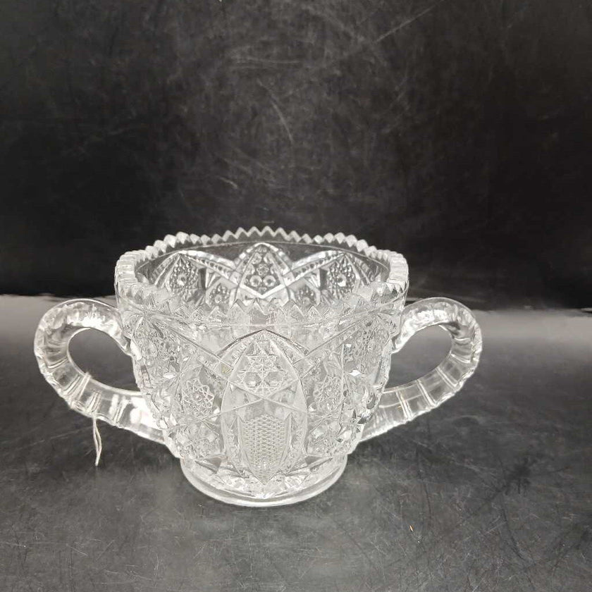 Vintage McKee sawtooth glass bowl