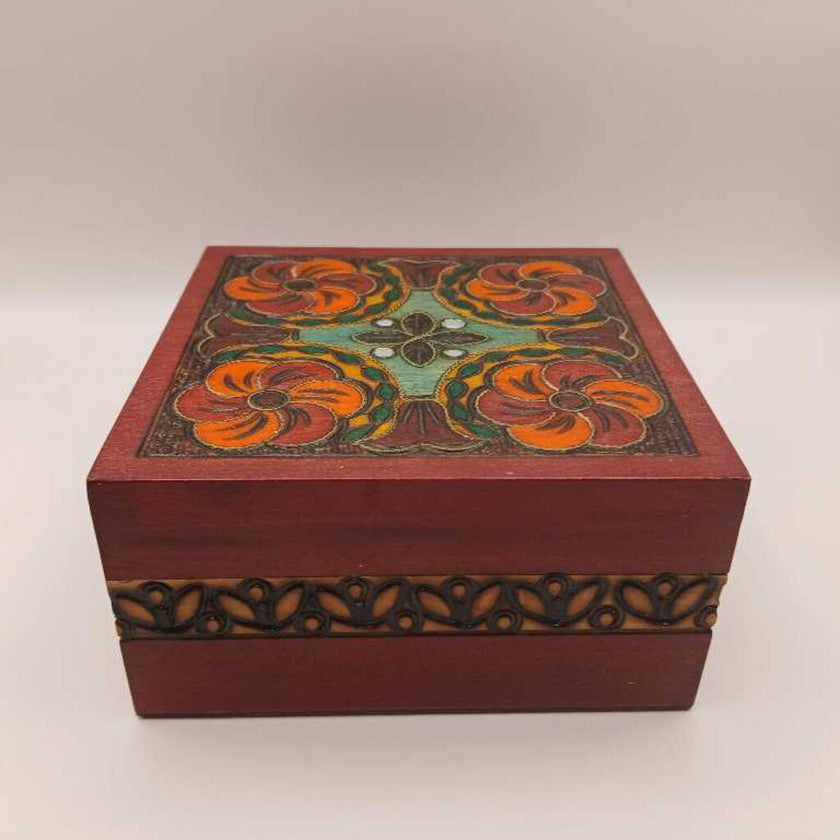 Polish Carved Wooden Box