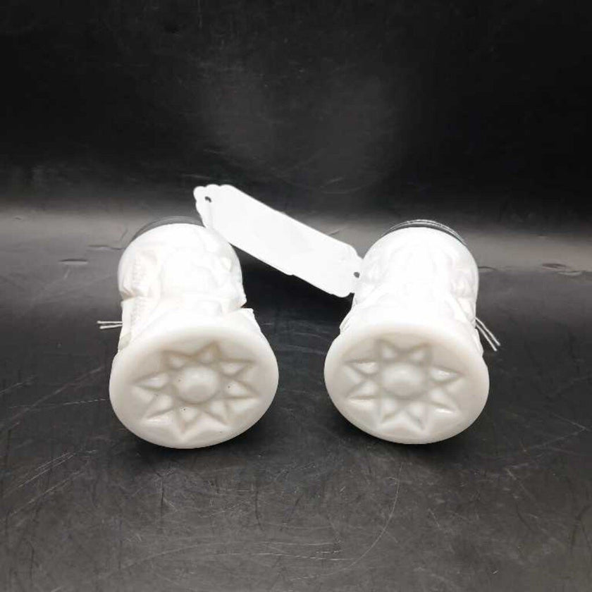 Fostoria Winburn White Milk Glass Salt & Pepper Shaker Set