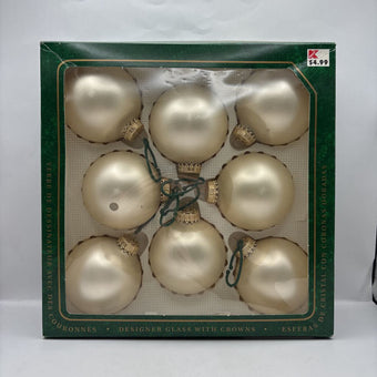 vintage glass ornaments in box