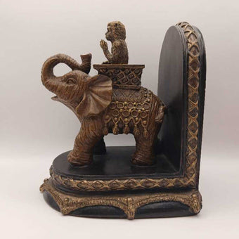 Elephant and Monkey Bookends