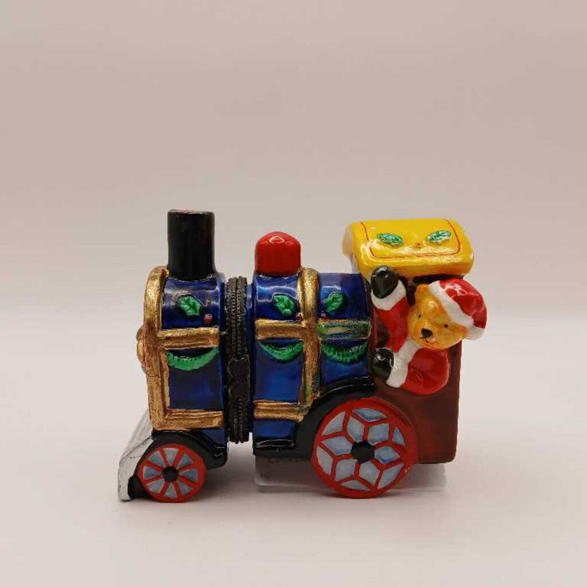 Christmas Train Hinged Trinket Box