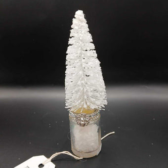 Snow Bottle , white Glitter Christmas Tree