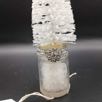 Snow Bottle , white Glitter Christmas Tree