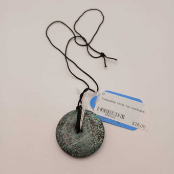Turquoise circle for necklace