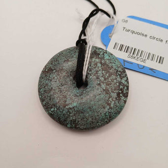 Turquoise circle for necklace
