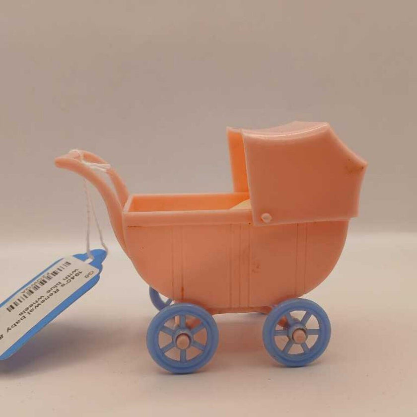 1940's Renewal baby & buggy with blue wheels