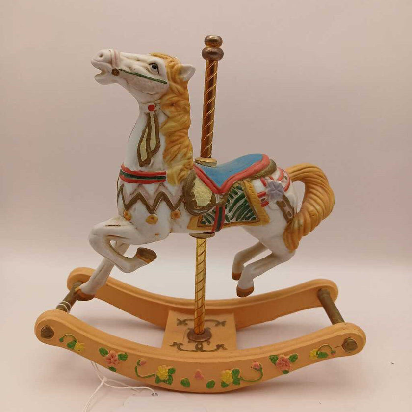 Vintage rocking porcelain carousel horse