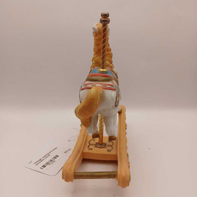 Vintage rocking porcelain carousel horse