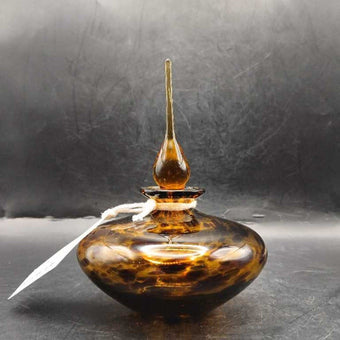 Silvestri Tortoise Glass Perfume Bottle w/Stopper