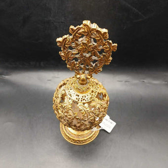 Brass Maple Leaf French Perfume Bottle