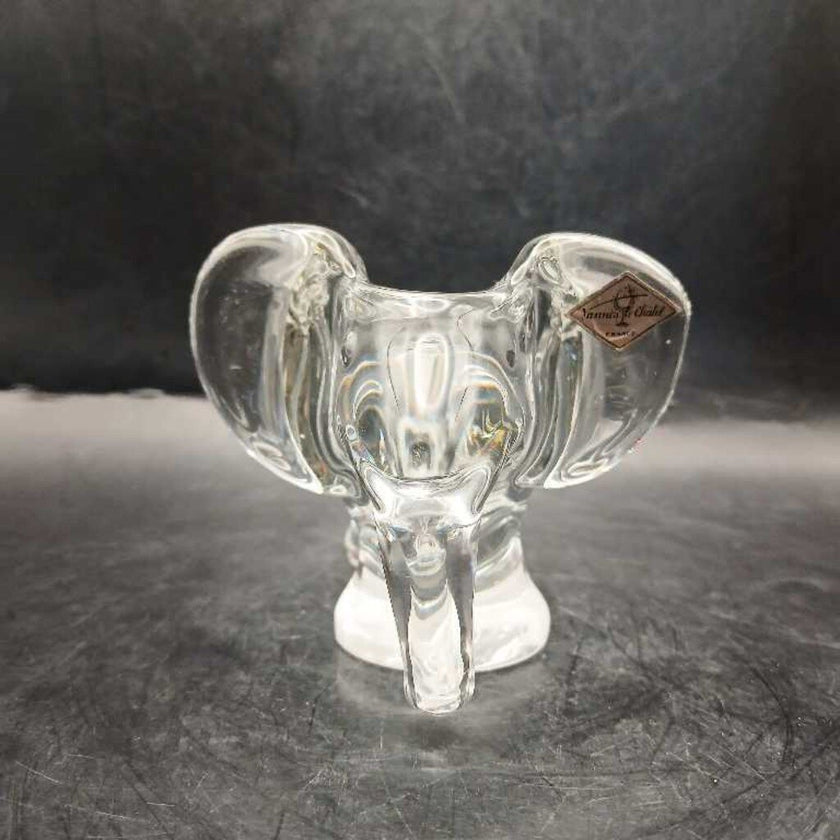 French Vannes Glass Elephant Pipe Rest/Ashtray