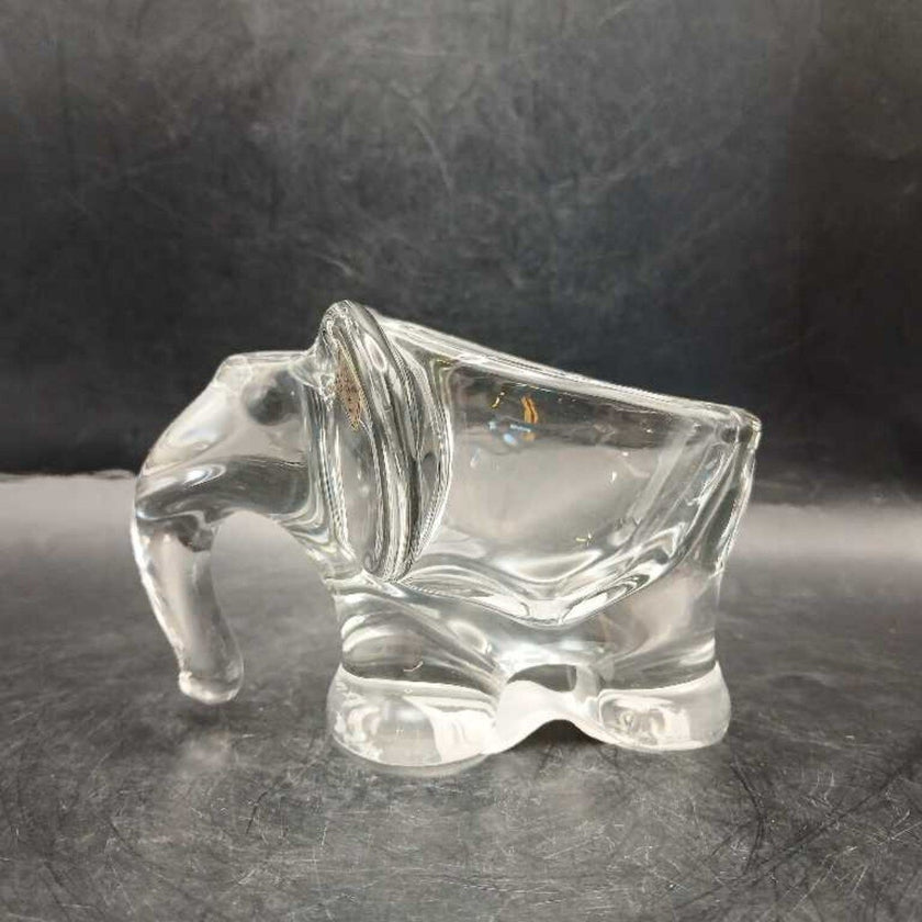 French Vannes Glass Elephant Pipe Rest/Ashtray