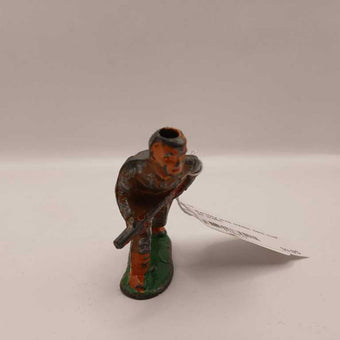 Barclay lead soldier bent over at waist