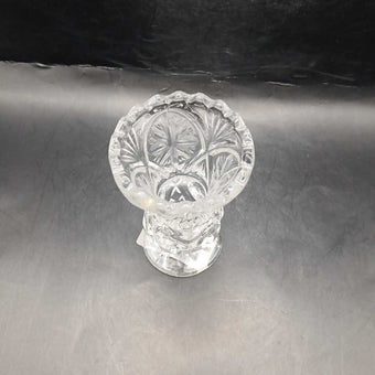 Zajecar Yugoslavian Crystal Footed Bud Vase