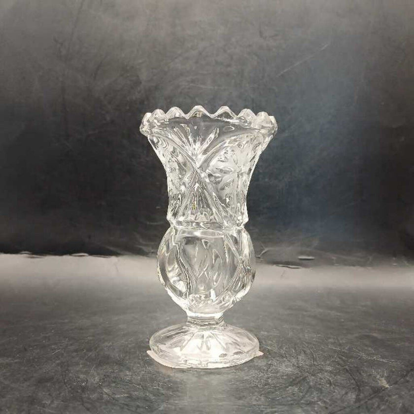 Zajecar Yugoslavian Crystal Footed Bud Vase