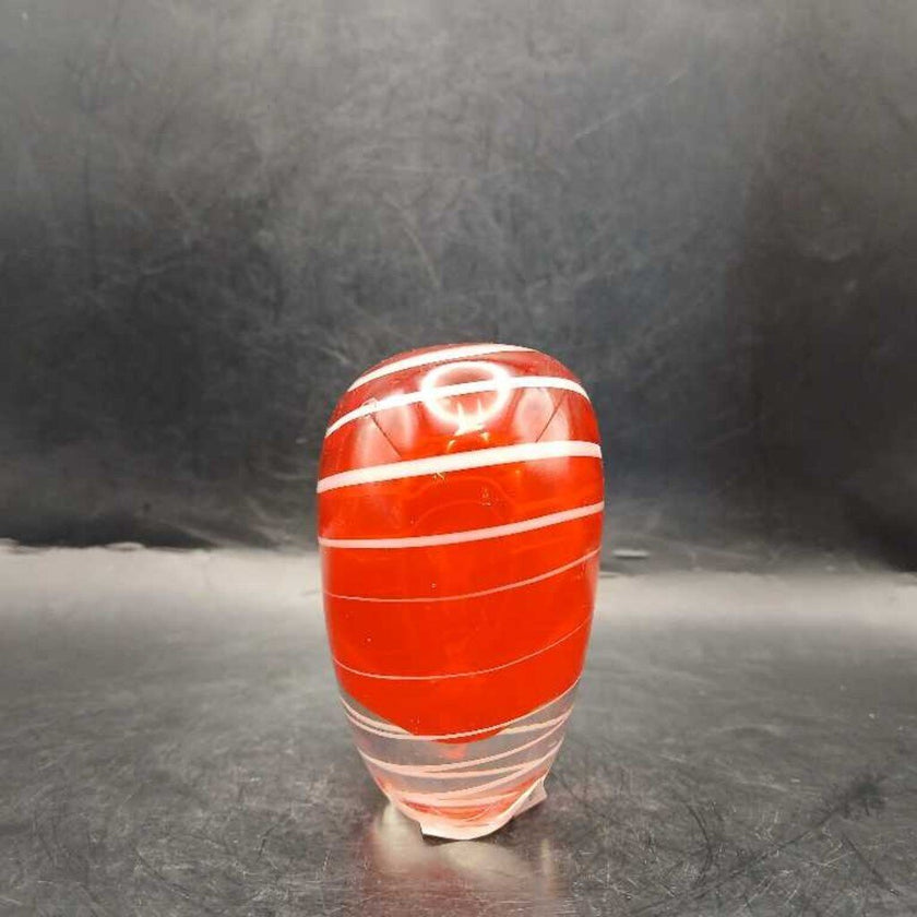 Blown Glass Red Heart Paperweight