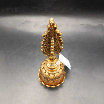 Antique Brass & Glass French Perfume Bottle