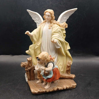Vtg Lefton china Guardian Angel and children