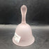 Vtg Viking Glass Frosted Satin Floral Pink Bell