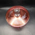 Vtg etched cranberry glass 3 part divided dish with lid