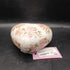 Glass Stoneware heart shape w/ pink rose