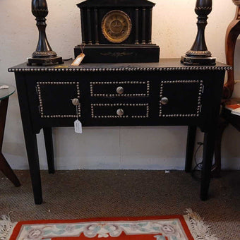 Black studded console table
