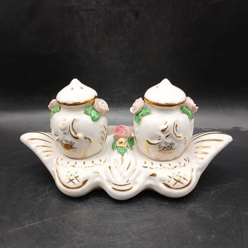 Dresden Rose Salt Pepper+ Tray