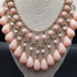 VTG Choker Statement Bib Necklace w/ Pink beads