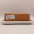 Made in Italy, redware butter dish, ceramic