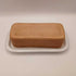 Made in Italy, redware butter dish, ceramic