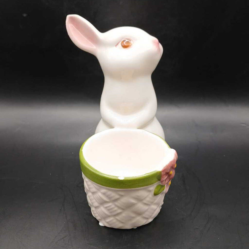 1980 Avon bunny, bright ceramic candle holder