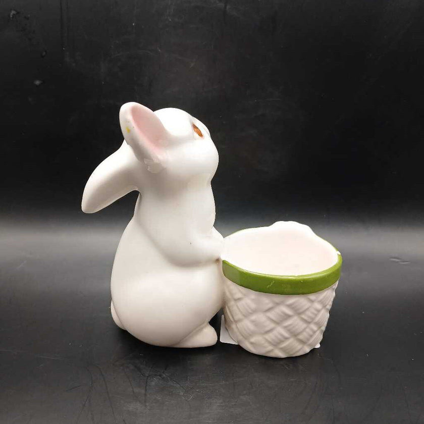 1980 Avon bunny, bright ceramic candle holder