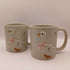 Otagiri ceramic vintage mugs set of 2 goose with pink bow