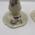 Vintage Lenox serenade tall hand painted red bird candle holders 24 karat gold rim