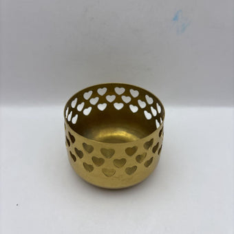 Party light brass heart votive holder