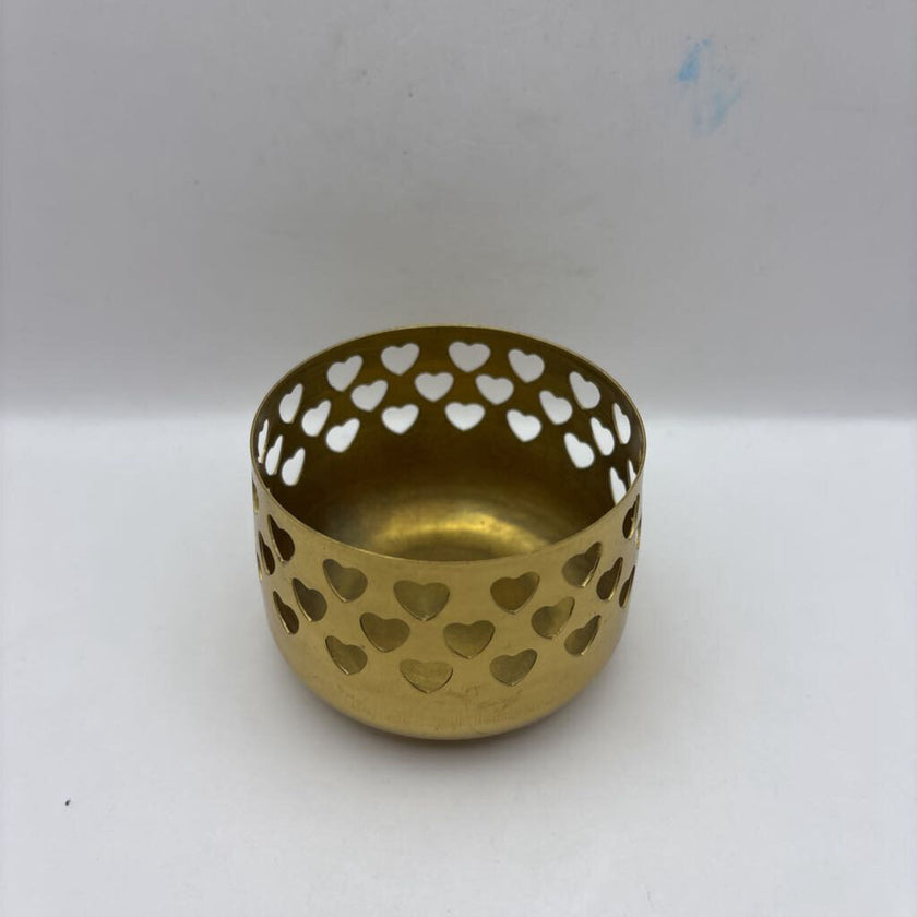 Party light brass heart votive holder