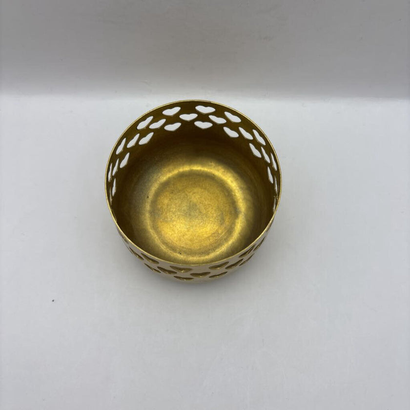 Party light brass heart votive holder