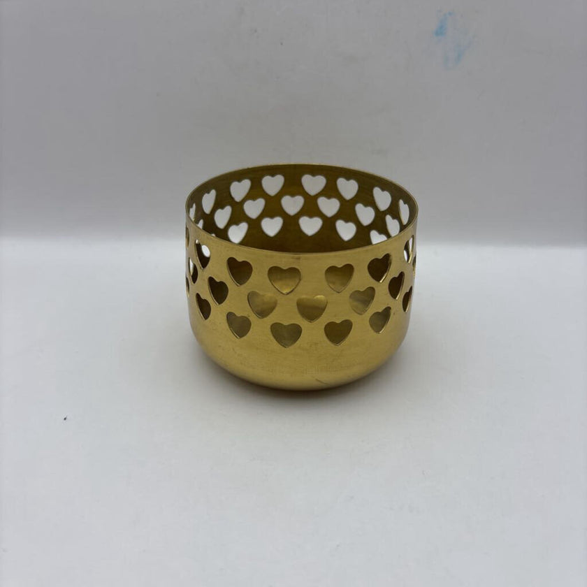 Party light brass heart votive holder