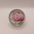 Vintage peony glass paperweight hand blown