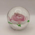 Vintage peony glass paperweight hand blown