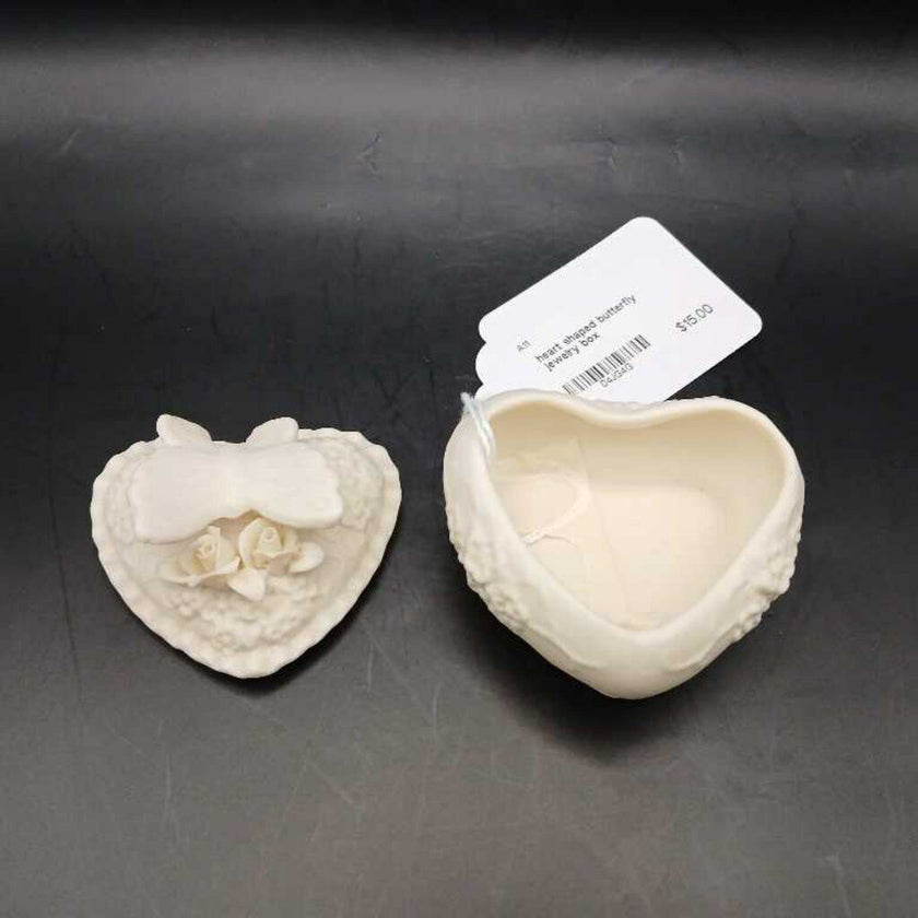 Heart Shaped Butterfly Jewelry Box