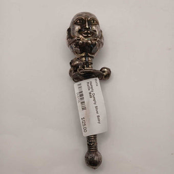 Humpty Dumpty Silver Baby Rattle 1848