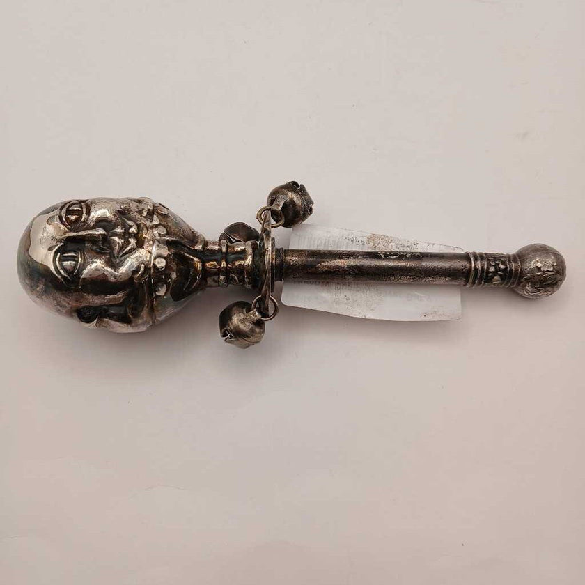 Humpty Dumpty Silver Baby Rattle 1848