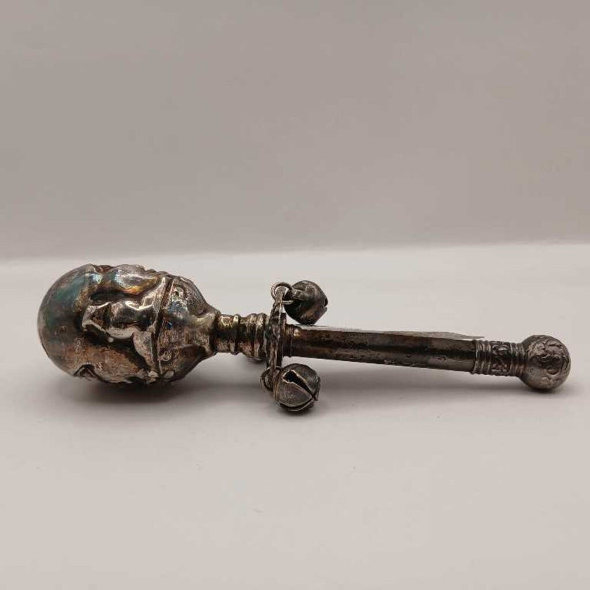 Humpty Dumpty Silver Baby Rattle 1848