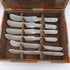 Vtg mother of pearl caviar spreader/knife set of 6 in original box